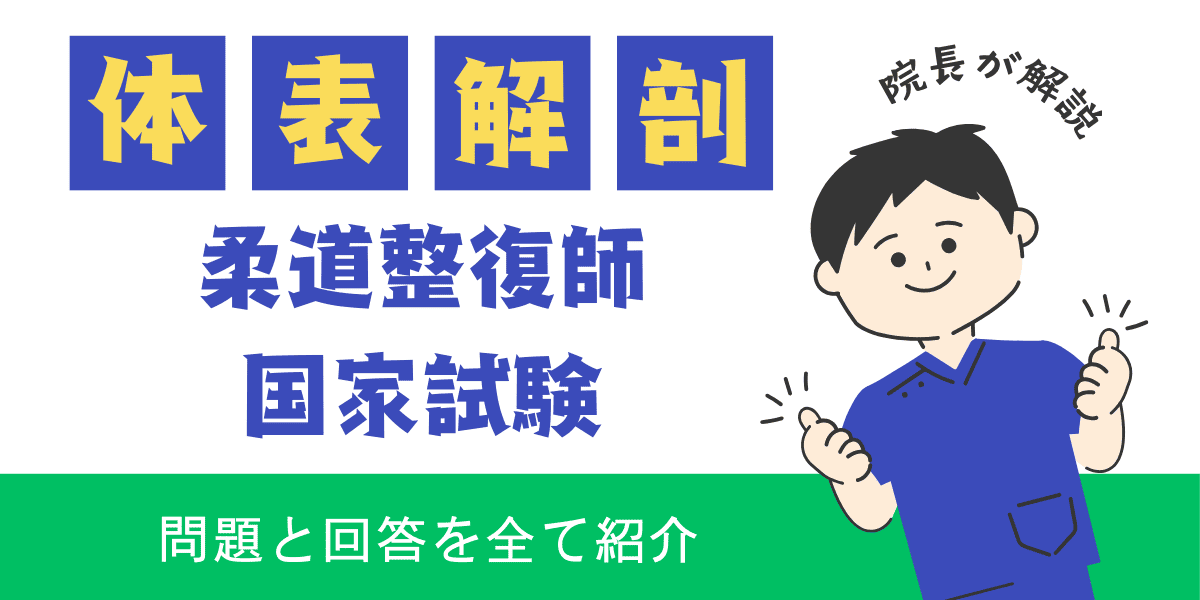 柔道整復師国家試験過去問　解剖学　体表解剖