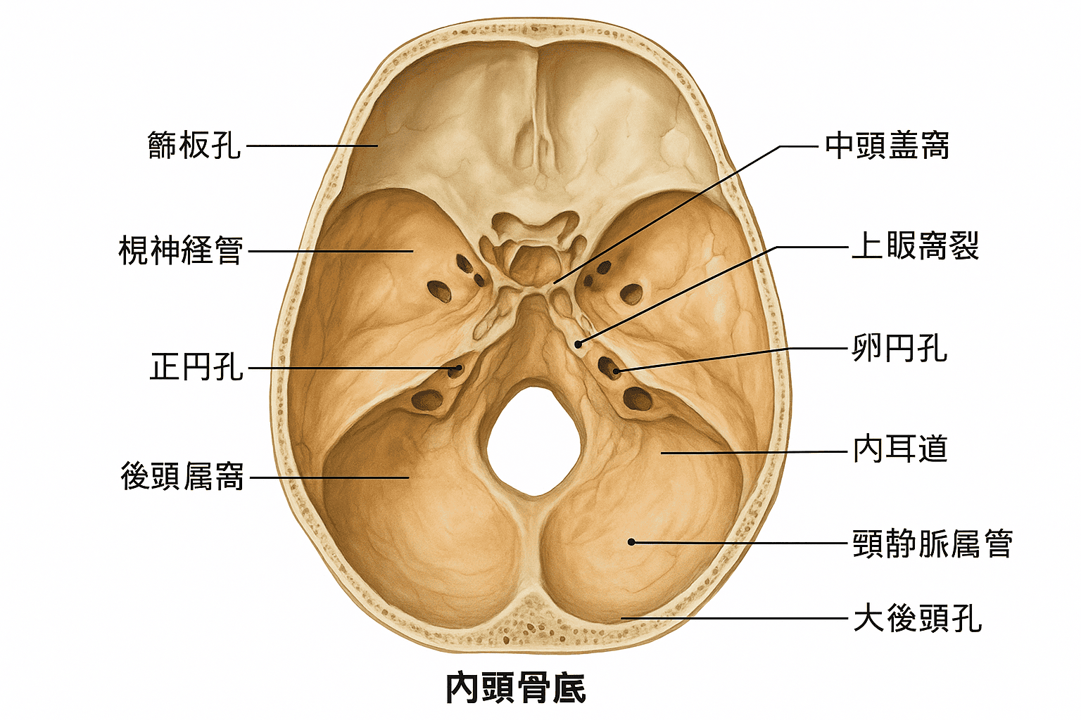 内頭蓋底とは？その構造と区分