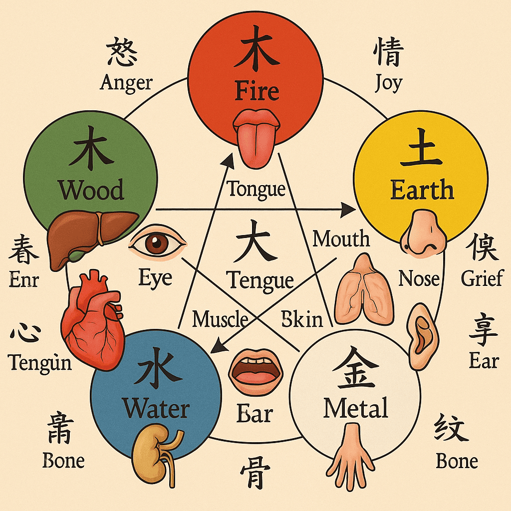 五行学説と五行色体表の基礎