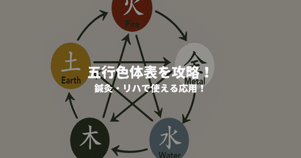 【東洋医学】五行色体表を攻略！鍼灸・リハで使える応用！
